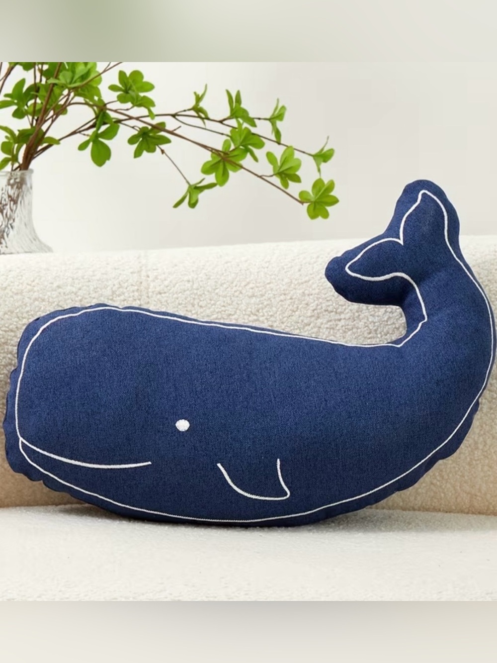 NWT Whale Accent Pillow, available in Red, Blue or Teal, Summer Accent Pillows - Picture 3 of 11